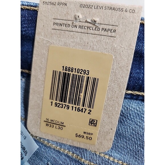 New Levi's Women's Marine Overboar 711 Skinny Jeans (188810293) Size 16M-NWT - Picture 10 of 11